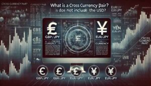 Cross currency pair exchange illustration with GBP/JPY and calculation methods.